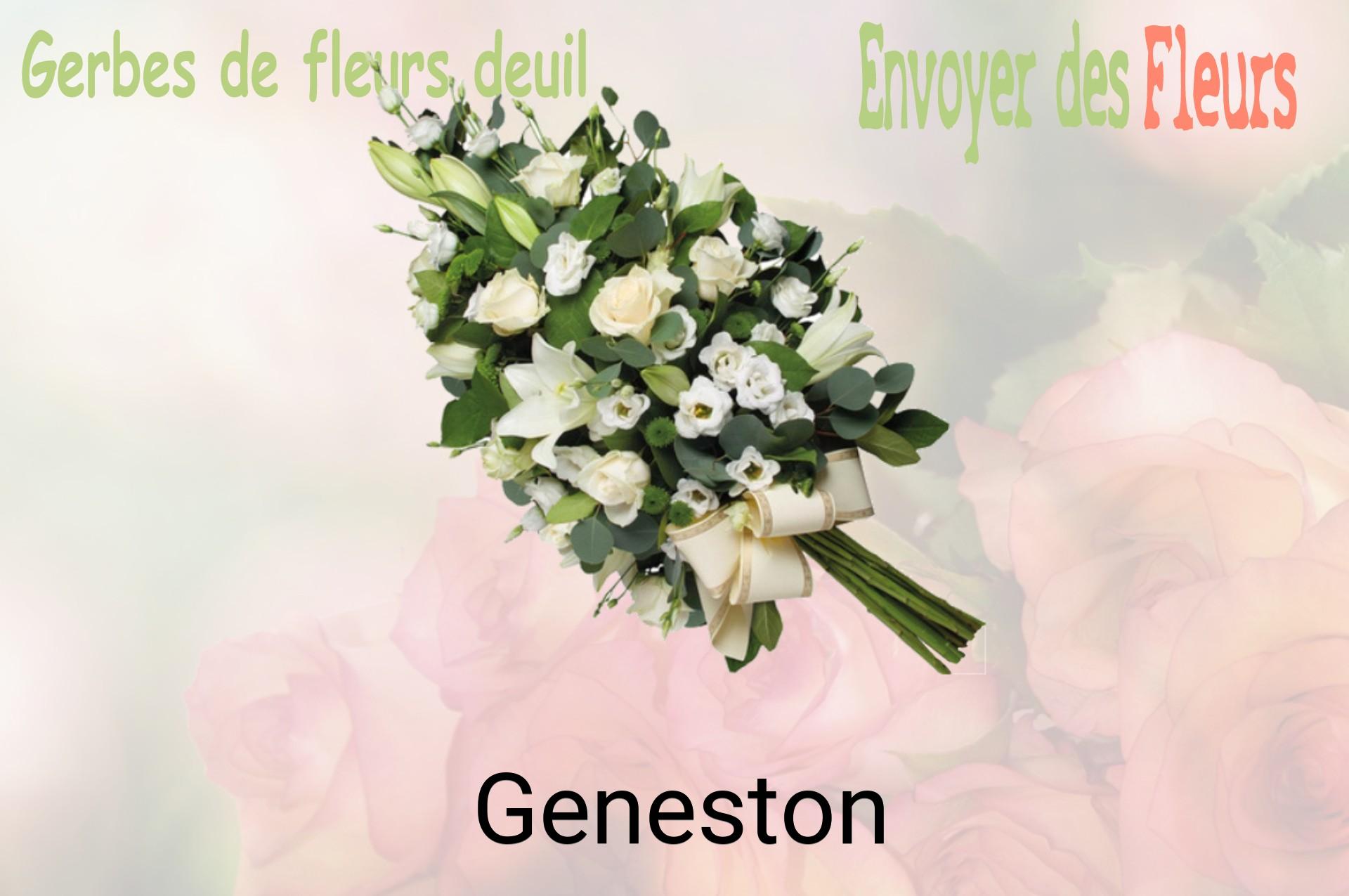 Gerbe de fleurs de deuil livrée à Geneston